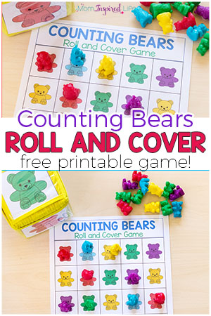 Counting Bear Roll and Cover Game Feature