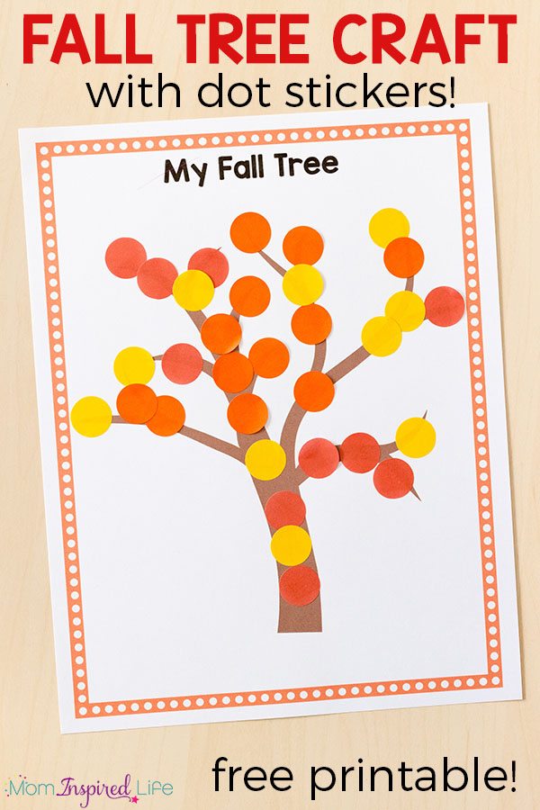 Fall tree craft for preschoolers. This fall tree art activity is a fun way to develop fine motor skills this fall!