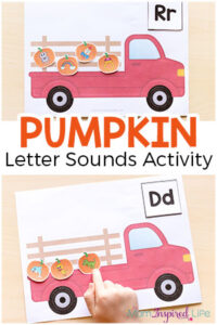 This printable pumpkin alphabet activity is a hands-on way to learn letter sounds. It's perfect for literacy centers this fall.