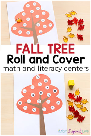 Fall Tree Roll and Cover Free Printable Activity