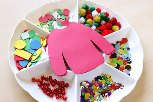 Christmas Sweater Collage Craft for Kids