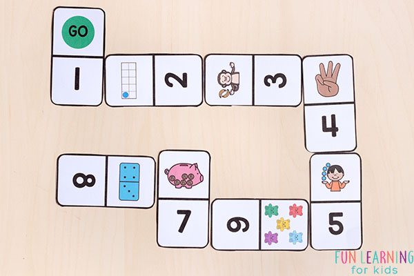 Number dominoes make learning math fun and hands-on!