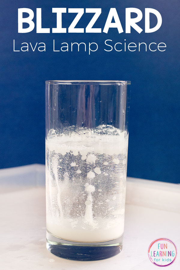 This blizzard lava lamp experiment is a super cool science activity. 
