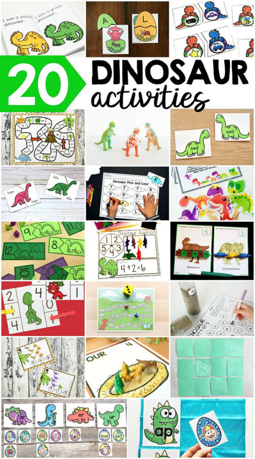 Dinosaur Board Game Counting Free Printable Activity