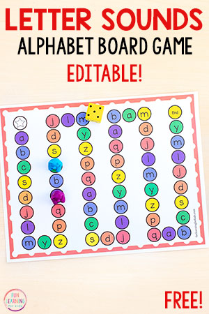Editable Letter Sounds Alphabet Game feature