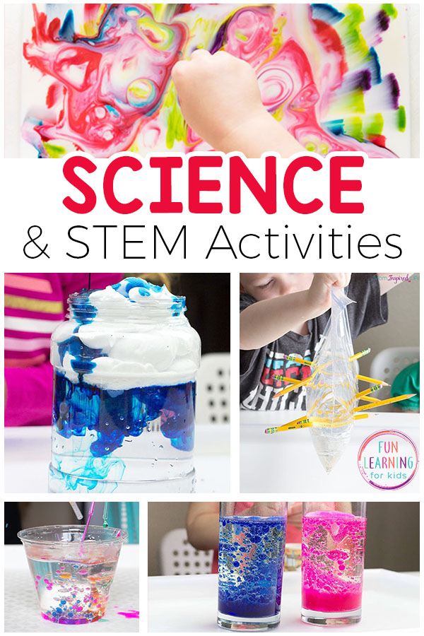 Exciting science activities that your kids will love! These simple science experiments and STEM activities are sure to engage and excite your kids.
