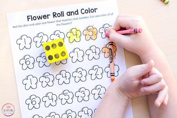 Spring math game for your math centers.