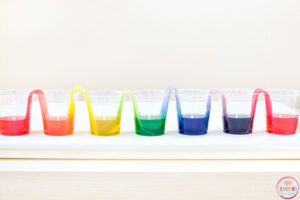Rainbow Walking Water Science Experiment for Kids