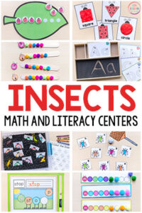 These insect theme printables are all fun and engaging activities for your math and literacy centers this spring.