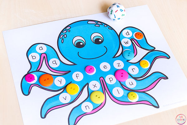 Teach the alphabet with this ocean activity for preschool and kindergarten.