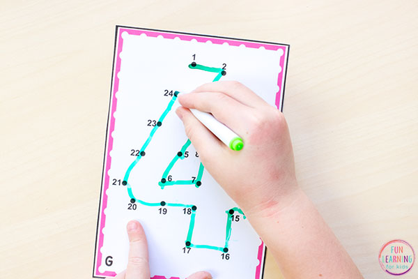 Teach numbers with these dot to dot printables.
