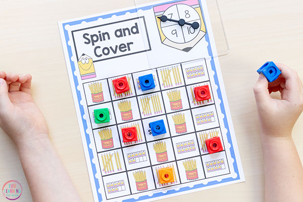 This spin and cover numbers and counting game is perfect your back to school lesson plans. 