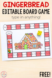 Editable Gingerbread Board Game Free Printable