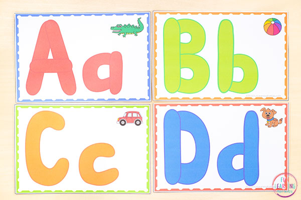 Alphabet play dough mats make learning letters and sounds hands-on and fun!