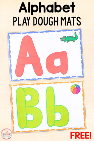 FREE Printable Alphabet Play Dough Mats for Preschool