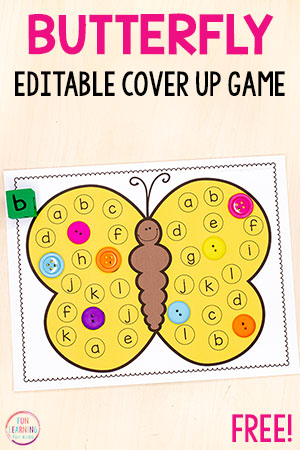 Butterfly Cover Up Printable Alphabet Activity for Preschool