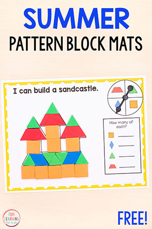 Free Printable Summer Pattern Block Mats