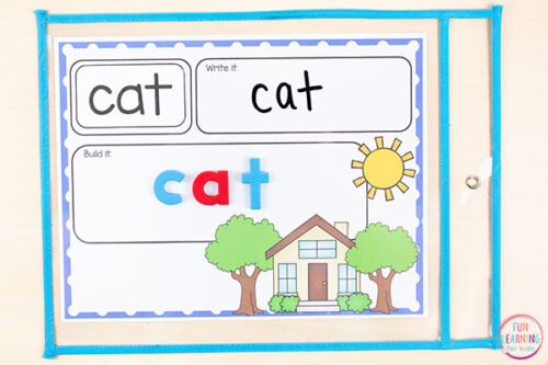 Editable My Home Word Building Activity Mats Printable
