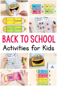 Back to school theme activities for preschool, pre-k, and kindergarten. Fun back to school printables for kids!