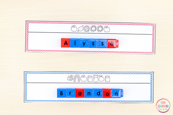 Kids will have a blast with these secret code names activity that uses hands-on manipulatives to teach names.