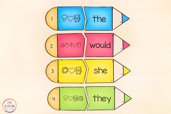The kids will love this pencil theme word work activity for morning work, literacy centers or small group instruction.