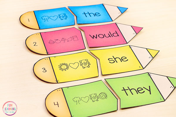 A fun back to school literacy activity to teach sight words, spelling words, names and more. Use them for word work during centers or small group.