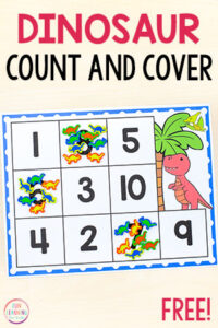 Dinosaur counting activity