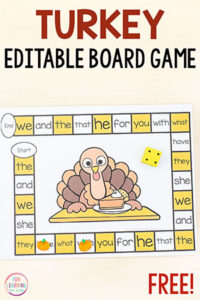 Editable Thanksgiving game