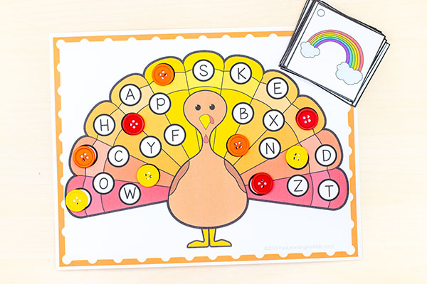 A turkey literacy game for Thanksgiving.