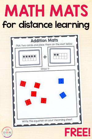 Free Printable Addition and Subtraction Mats with LEGO