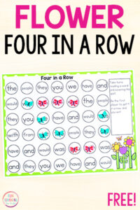 Free editable printable 4 in a row game for kids.