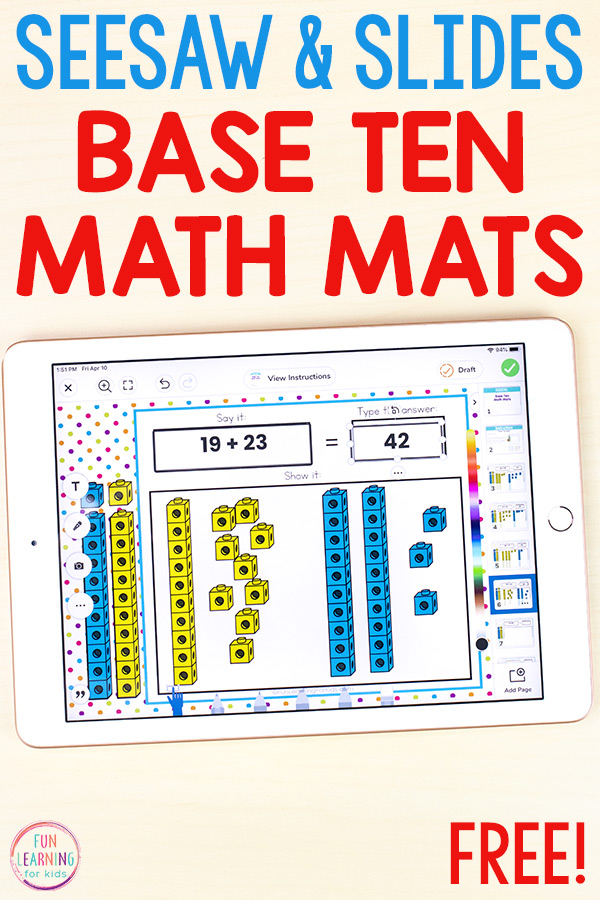 Free math activity for Google Classroom and Seesaw. 