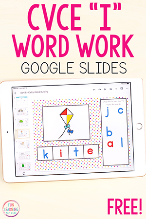 Long “I” CVCe Word Building Activity for Google Slides