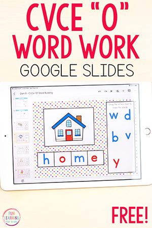 Long “O” CVCe Word Building Activity for Google Slides