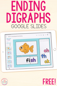 Ending Digraphs Word Building Activity for Google Slides