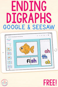 Ending digraphs activity for Seesaw and Google Slides.