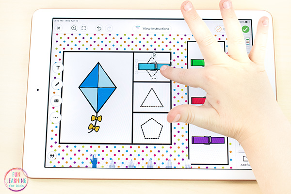 Shapes activity for Seesaw and Google Slides