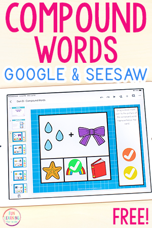Compound Words Activity for Google Slides and Seesaw