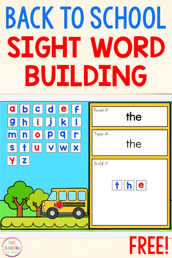 Editable sight word activity for Google Slides and Seesaw. 