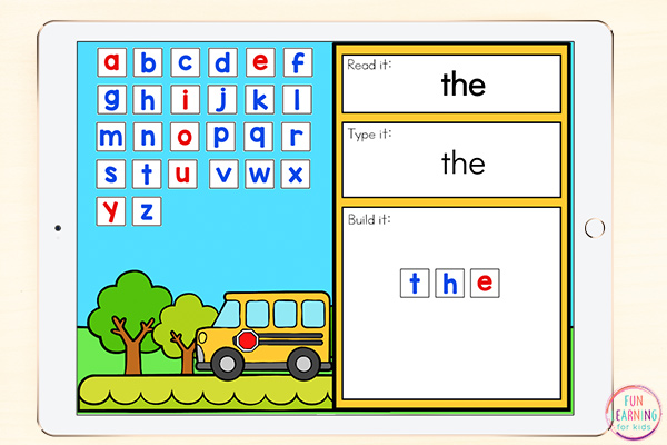 Editable sight word activity for Seesaw and Google Slides.