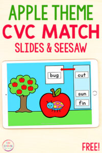 A fun apple theme CVC activity.