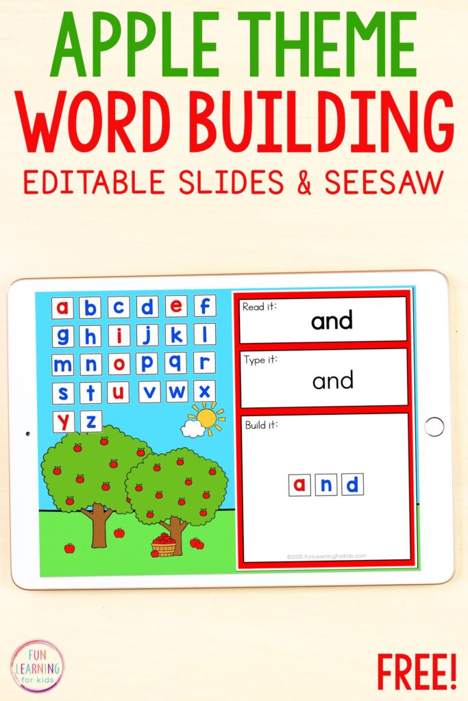 A free editable sight word activity that students can use while distance learning on Google Slides and Seesaw.