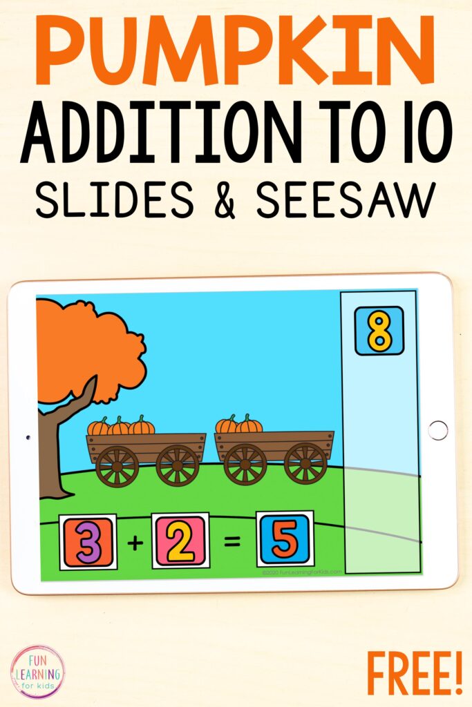 A fun pumpkin theme math activity for Google Slides and Seesaw. 