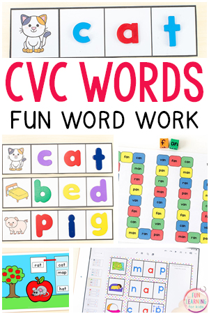 CVC Words Activities and Games for Kindergarten and First Grade