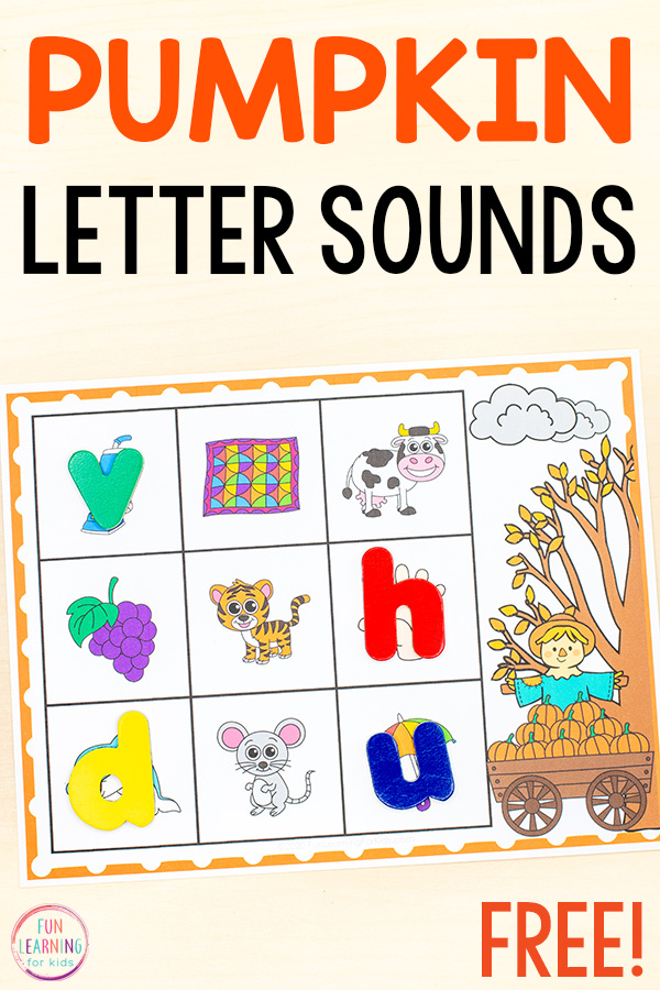 Free printable pumpkin alphabet mats for preschool, kindergarten, and first grade.