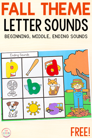 Free Printable Fall Letter Sounds Mats for Preschool and Kinder