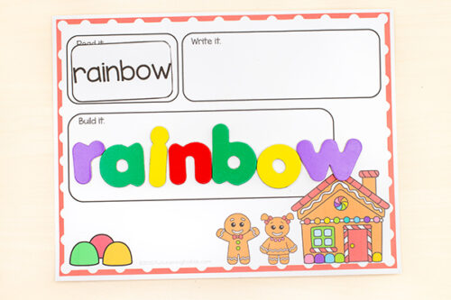 Editable Gingerbread Word Building Mats Free Printable
