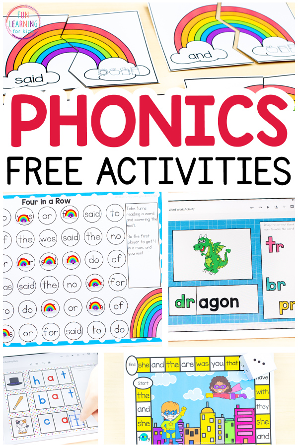 50 Free Phonics Activities For Kids Learning To Read