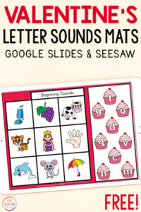 A free digital Valentine's Day phonics activity for Google Slides and Seesaw.