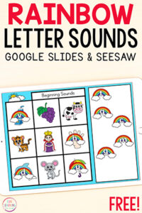 Rainbow letter sounds isolation activity.